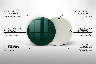 Base para velas de cemitério redondas Cor verde