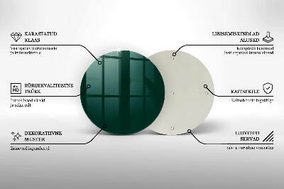 Base para velas de cemitério redondas Cor verde