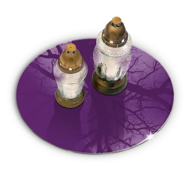 Base para velas de cemitério redondas Violeta
