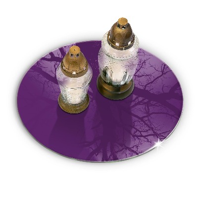 Base para velas de cemitério redondas Violeta
