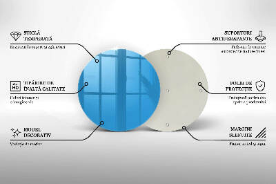 Base para velas de cemitério redondas Cor azul