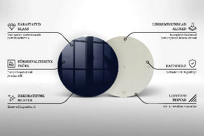 Base para velas de cemitério redondas Cor azul marinho