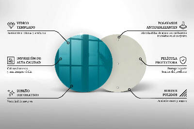 Base para velas de cemitério redondas Cor turquesa