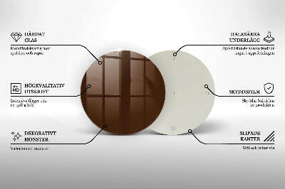 Base para velas de cemitério redondas Cor marrom