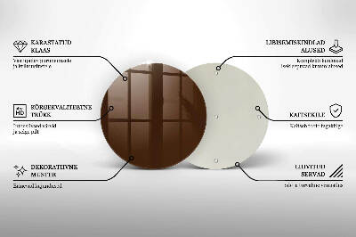 Base para velas de cemitério redondas Cor marrom