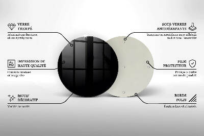 Base para velas de cemitério redondas Cor preta