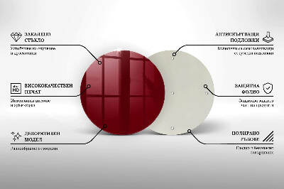 Base para velas de cemitério redondas Cor bordô