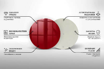 Base para velas de cemitério redondas Cor vermelha