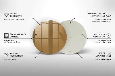 Base para velas de cemitério redondas Cor bege