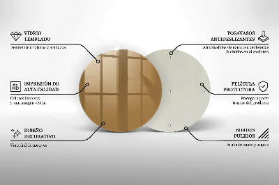Base para velas de cemitério redondas Cor bege