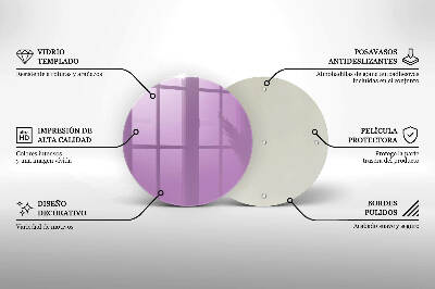 Base para velas de cemitério redondas Violeta