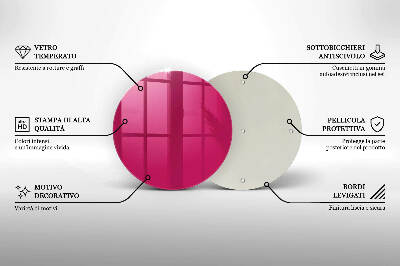 Base para velas de cemitério redondas Cor rosa