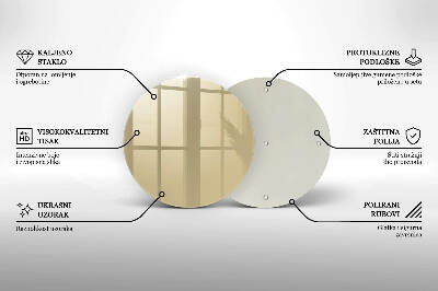 Base para velas de cemitério redondas Cor bege