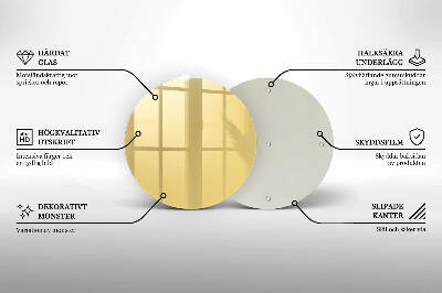 Base para velas de cemitério redondas Cor amarela