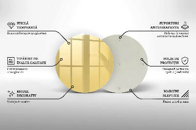 Base para velas de cemitério redondas Cor amarela