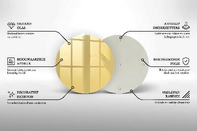 Base para velas de cemitério redondas Cor amarela