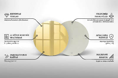 Base para velas de cemitério redondas Cor amarela