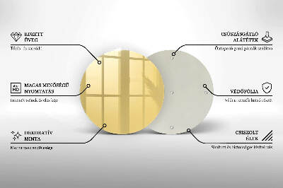Base para velas de cemitério redondas Cor amarela