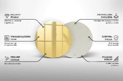 Base para velas de cemitério redondas Cor amarela