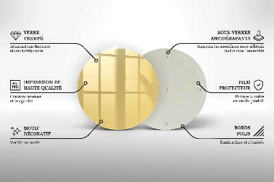 Base para velas de cemitério redondas Cor amarela