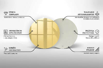 Base para velas de cemitério redondas Cor amarela