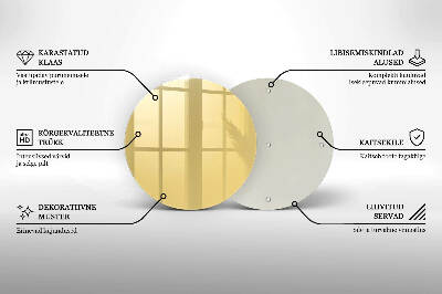 Base para velas de cemitério redondas Cor amarela