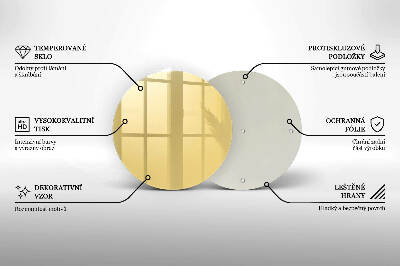 Base para velas de cemitério redondas Cor amarela