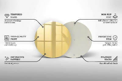 Base para velas de cemitério redondas Cor amarela