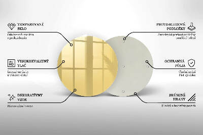 Base para velas de cemitério redondas Cor amarela