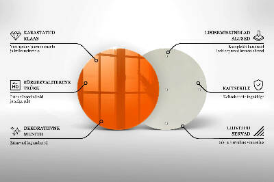 Base para velas de cemitério redondas Cor laranja
