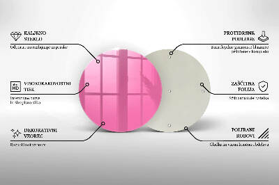 Base para velas de cemitério redondas Cor rosa