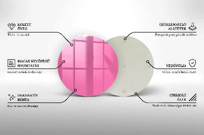 Base para velas de cemitério redondas Cor rosa