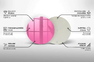 Base para velas de cemitério redondas Cor rosa