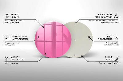 Base para velas de cemitério redondas Cor rosa