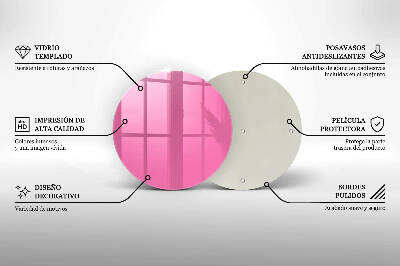 Base para velas de cemitério redondas Cor rosa