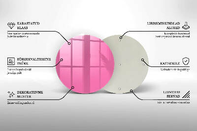 Base para velas de cemitério redondas Cor rosa