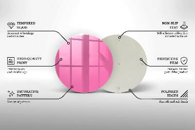 Base para velas de cemitério redondas Cor rosa