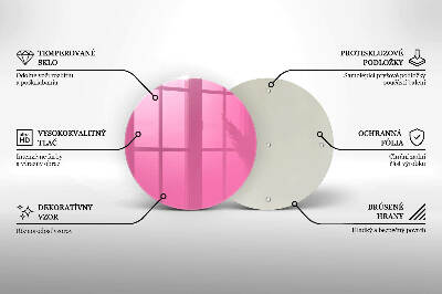 Base para velas de cemitério redondas Cor rosa