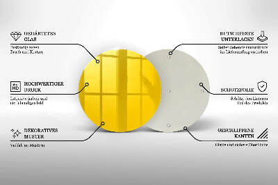 Base para velas de cemitério redondas Cor amarela
