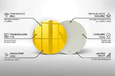 Base para velas de cemitério redondas Cor amarela