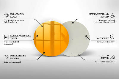 Base para velas de cemitério redondas Cor amarelo escuro