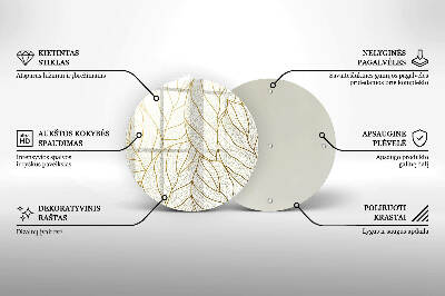 Base para velas de cemitério redondas Padrão de folha de arte de linha