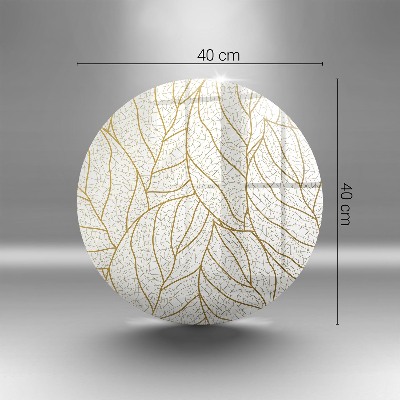 Base para velas de cemitério redondas Padrão de folha de arte de linha