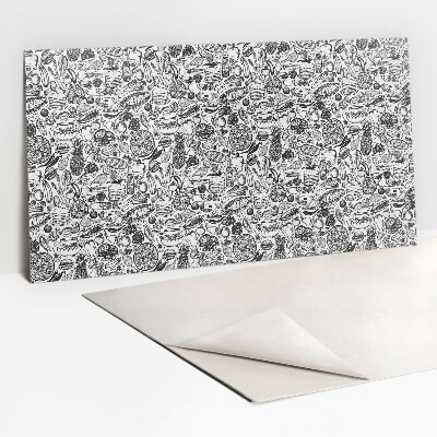 Revestimento de parede Abstração em preto e branco