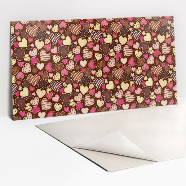 Revestimento decorativo PVC Corações coloridos