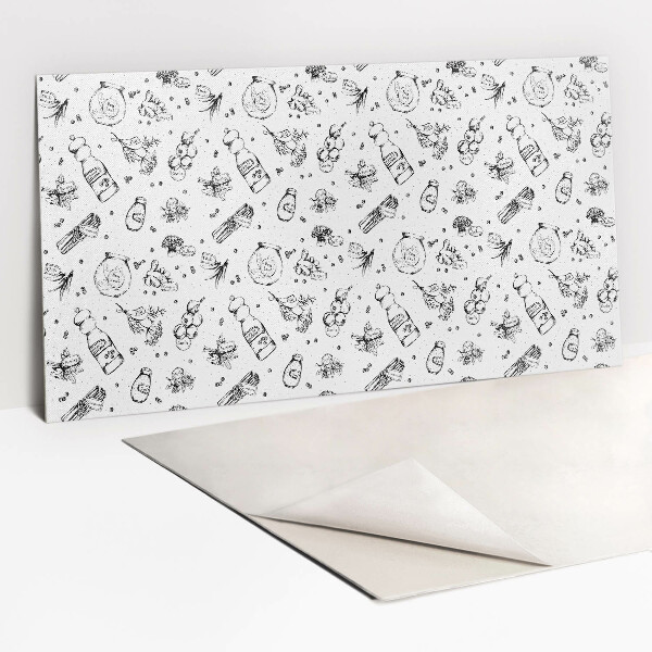 Revestimento de parede Abstração em preto e branco