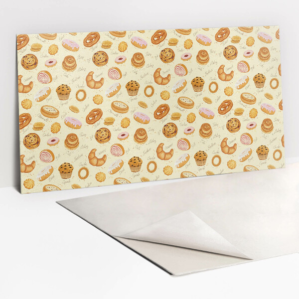 Revestimento decorativo PVC Donuts, croissants e muffins