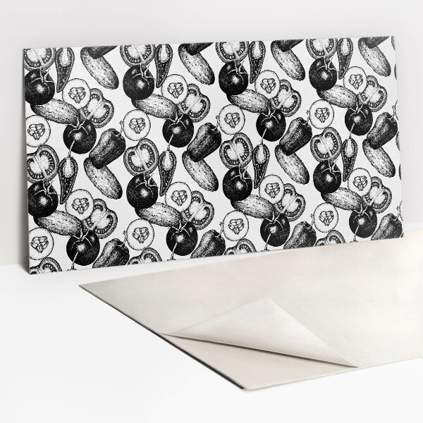 Revestimento decorativo PVC Vegetais pretos e brancos