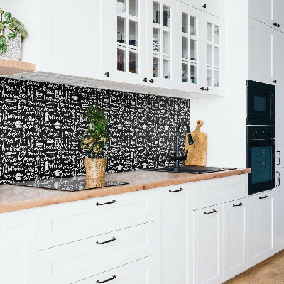 Revestimento decorativo PVC Placas de cozinha em preto e branco