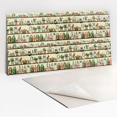 Revestimento de parede Utensílios de cozinha de desenho animado